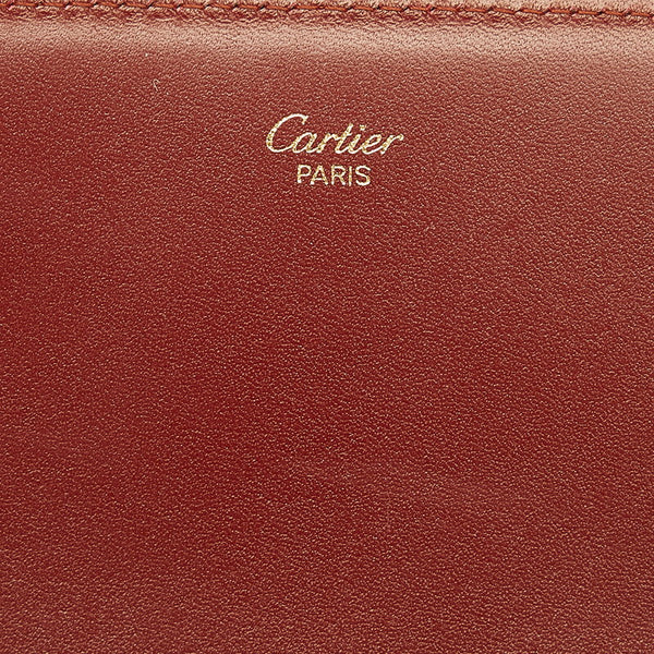 カルティエ マスト ボルドー レザー クラッチバッグ レディース CARTIER 【中古】