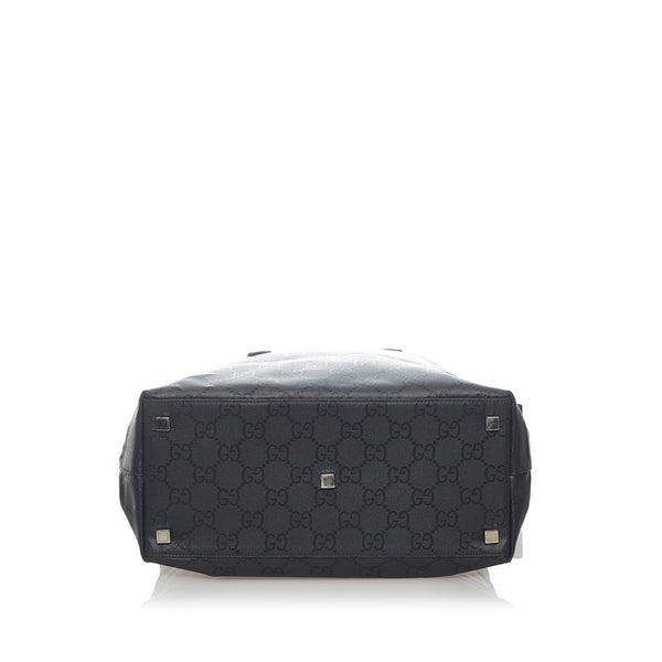 グッチ GGナイロン ショルダーバッグ トートバッグ 2WAY 012-0380-08 ブラック ナイロン レザー メンズ GUCCI 【中古】