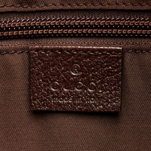 グッチ ＧGキャンバス シェリーライン ハンドバッグ 189753 ベージュ ブラウン キャンバス レザー レディース GUCCI 【中古】