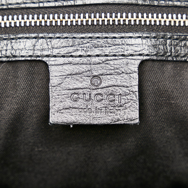 グッチ GGキャンバス シェリーライン トートバッグ 130994 ブラック キャンバス レザー レディース GUCCI 【中古】