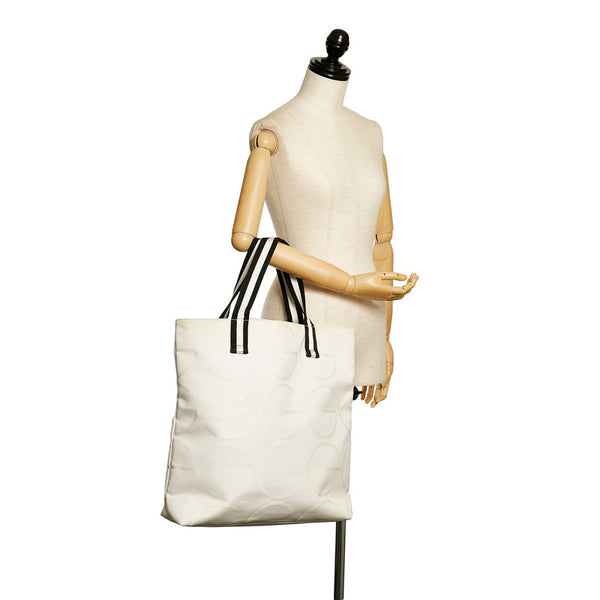 グッチ トートバッグ 123439 ホワイト キャンバス メンズ GUCCI 【中古】