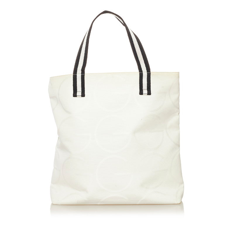 グッチ トートバッグ 123439 ホワイト キャンバス メンズ GUCCI 【中古】