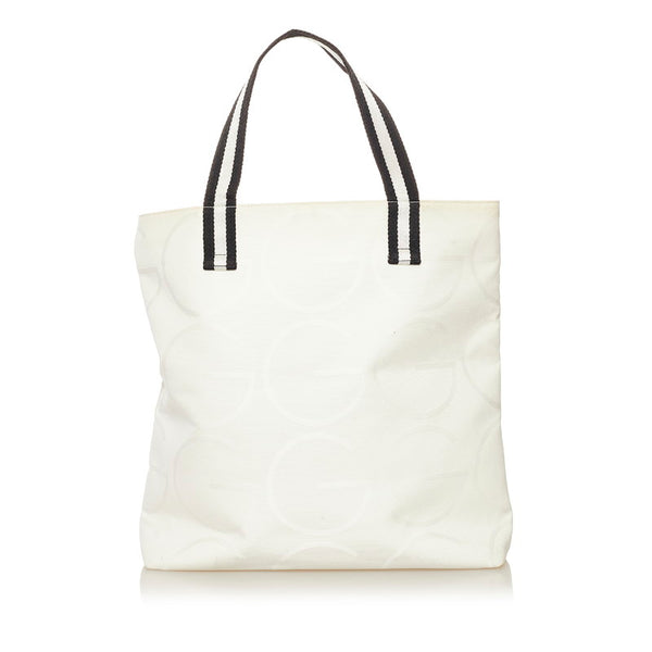 グッチ トートバッグ 123439 ホワイト キャンバス メンズ GUCCI 【中古】