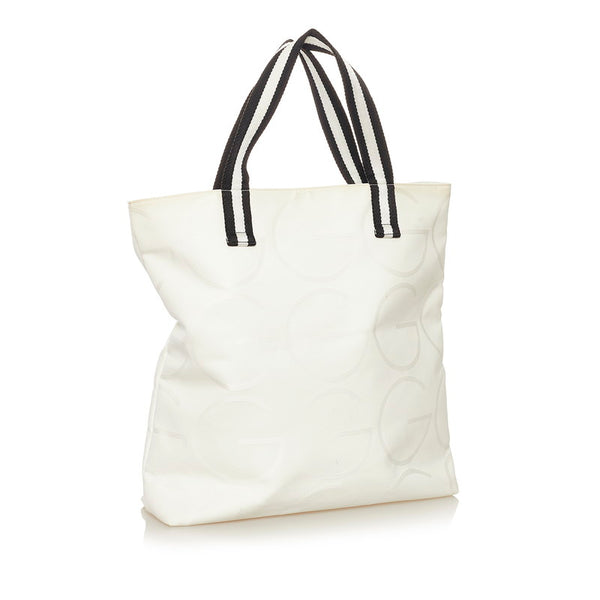 グッチ トートバッグ 123439 ホワイト キャンバス メンズ GUCCI 【中古】