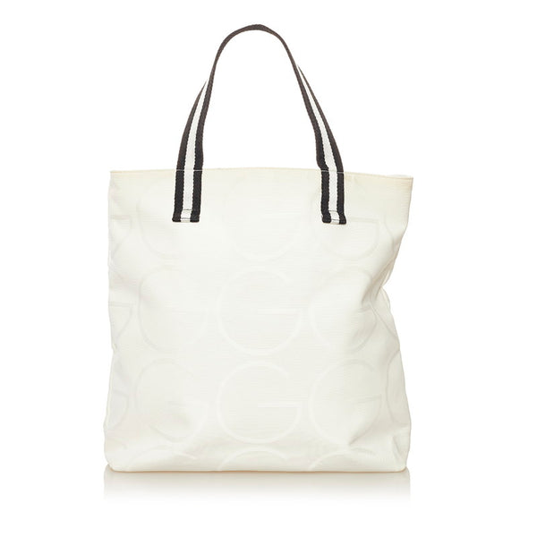 グッチ トートバッグ 123439 ホワイト キャンバス メンズ GUCCI 【中古】