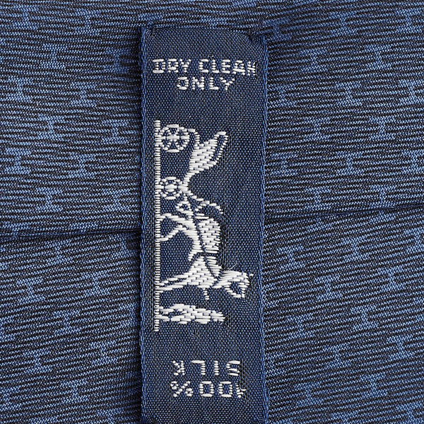 エルメス ネクタイ ネイビー シルク メンズ HERMES 【中古】