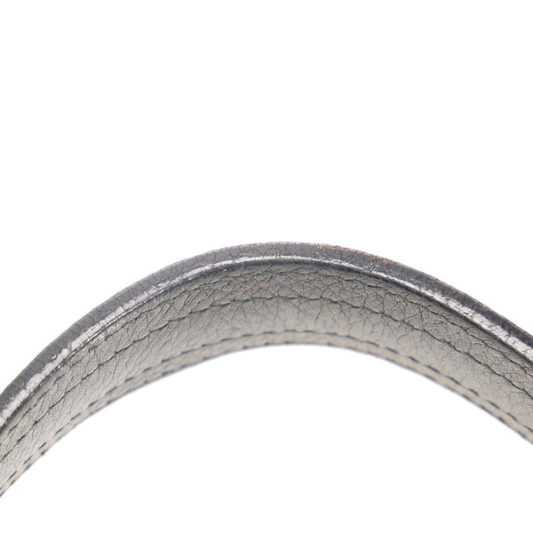 サンローラン ミューズトゥ ハンドバッグ ブラック カーフ キャンバス レディース SAINT LAURENT 【中古】