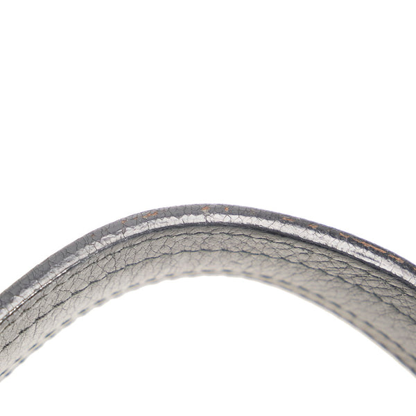 サンローラン ミューズトゥ ハンドバッグ ブラック カーフ キャンバス レディース SAINT LAURENT 【中古】