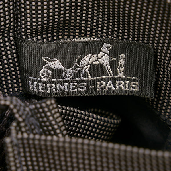 エルメス エールライン 斜め掛け ショルダーバッグ グレー キャンバス メンズ HERMES 【中古】