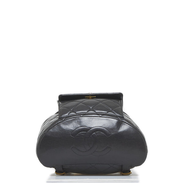シャネル マトラッセ ココマーク チェーン リュック バックパック ブラック ゴールド レザー レディース CHANEL 【中古】