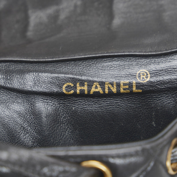 シャネル マトラッセ ココマーク チェーン リュック バックパック ブラック ゴールド レザー レディース CHANEL 【中古】