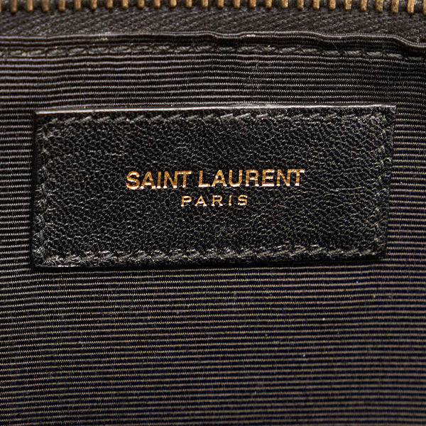 サンローラン ネイビー レザー ビジネスバッグ メンズ SAINT LAURENT 【中古】