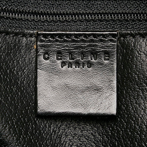 セリーヌ マカダム  トリオンフ ブラウン PVC レザー ボストンバッグ レディース CELINE 【中古】