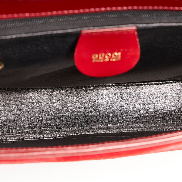 グッチ 004 1274 0611 レッド ハラコ レザー ハンドバッグ ショルダーバッグ 2WAY レディース GUCCI 【中古】