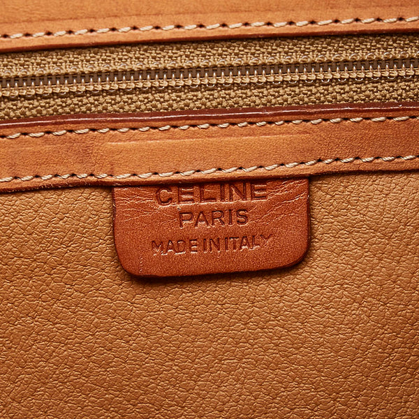 セリーヌ マカダム ブラウン PVC レザー リュック バックパック レディース CELINE 【中古】