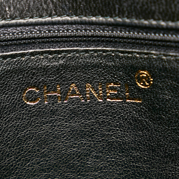 シャネル マトラッセ フリンジ ココマーク ヴィンテージ チェーン ショルダーバッグ ブラック ラムスキン レディース CHANEL 【中古】