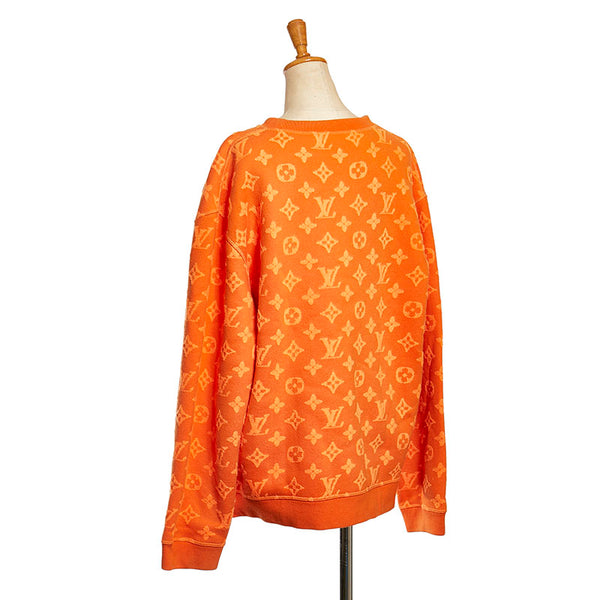 ルイ ヴィトン ジャカード モノグラム スウェット オレンジ コットン アクリル ウール メンズ LOUIS VUITTON 【中古】