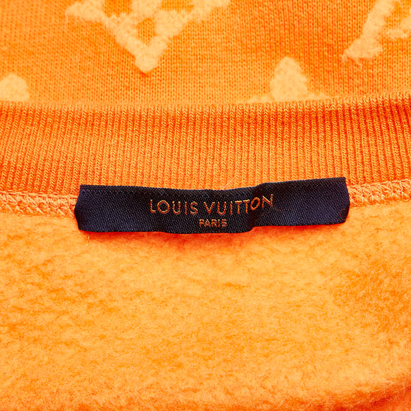 ルイ ヴィトン ジャカード モノグラム スウェット オレンジ コットン アクリル ウール メンズ LOUIS VUITTON 【中古】