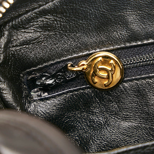 シャネル マトラッセ フリンジ チェーン ショルダーバッグ ブラック ラムスキン レディース CHANEL 【中古】