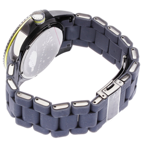 マークジェイコブス MEM2569 グレー ステンレススチール レザー 腕時計 メンズ MARC JACOBS クオーツ グレー文字盤 【中古】