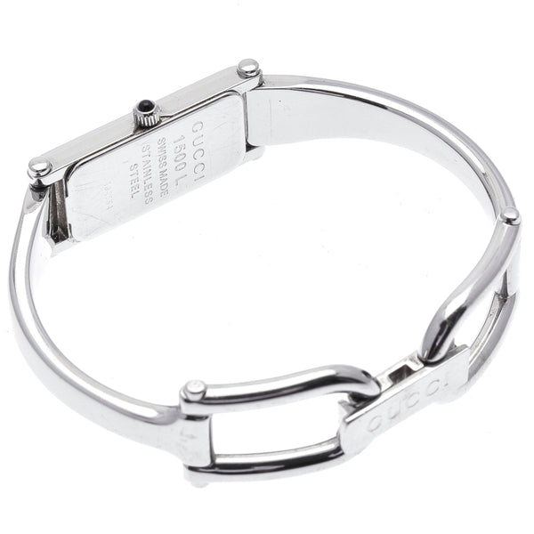 グッチ 腕時計 1500L クオーツ ブラック文字盤 ステンレススチール レディース GUCCI 【中古】