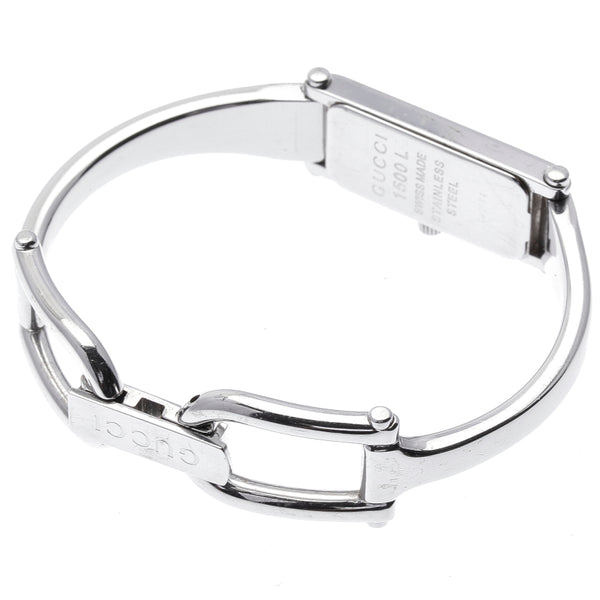 グッチ 腕時計 1500L クオーツ ブラック文字盤 ステンレススチール レディース GUCCI 【中古】