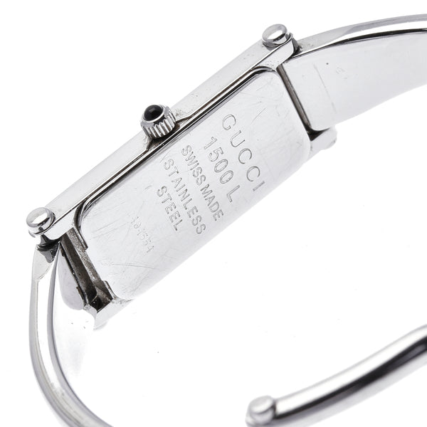 グッチ 腕時計 1500L クオーツ ブラック文字盤 ステンレススチール レディース GUCCI 【中古】