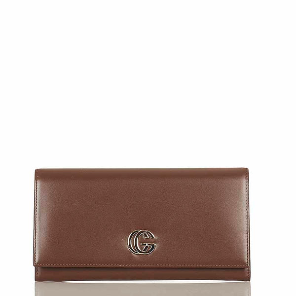グッチ 035 1323 ブラウン レザー 長財布 メンズ GUCCI 【中古】
