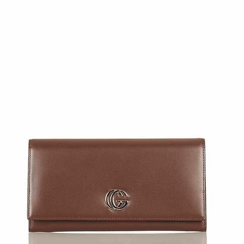 グッチ 035 1323 ブラウン レザー 長財布 メンズ GUCCI 【中古】