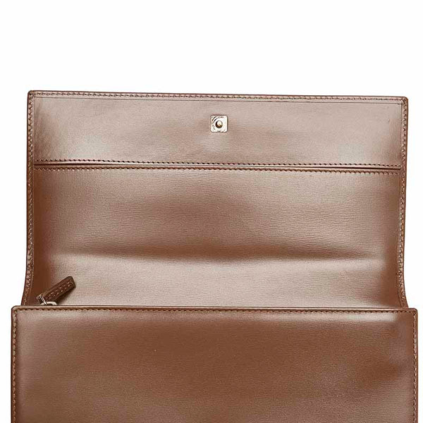 グッチ 035 1323 ブラウン レザー 長財布 メンズ GUCCI 【中古】