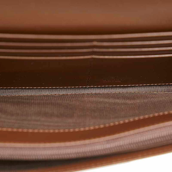 グッチ 035 1323 ブラウン レザー 長財布 メンズ GUCCI 【中古】