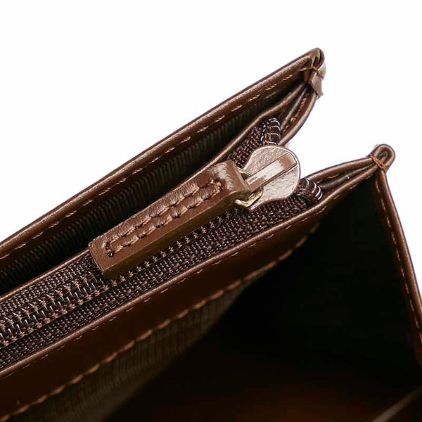 グッチ 035 1323 ブラウン レザー 長財布 メンズ GUCCI 【中古】