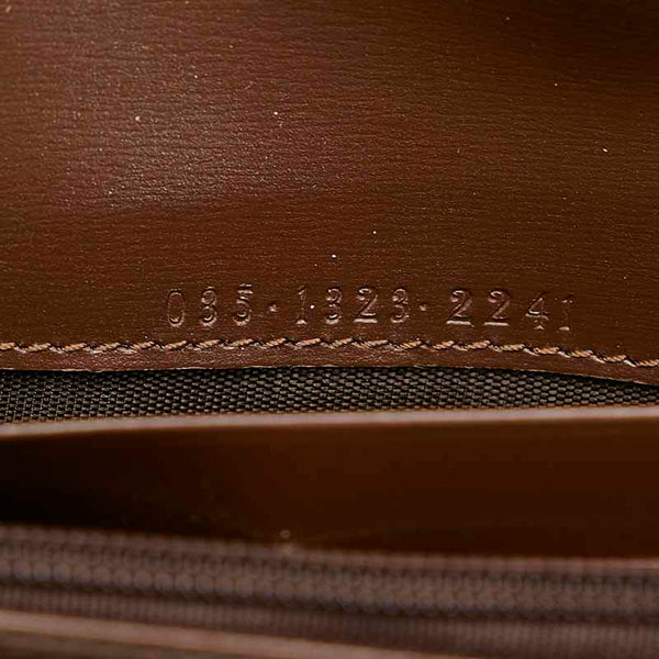 グッチ 035 1323 ブラウン レザー 長財布 メンズ GUCCI 【中古】