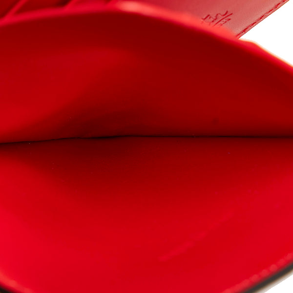 クリスチャンルブタン スパイクスタッズ パネトーネ マネークリップ ネイビー レザー 二つ折り財布 メンズ Christian Louboutin 【中古】