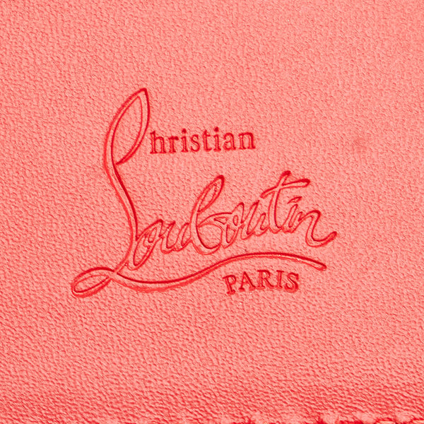 クリスチャンルブタン スパイクスタッズ パネトーネ マネークリップ ネイビー レザー 二つ折り財布 メンズ Christian Louboutin 【中古】