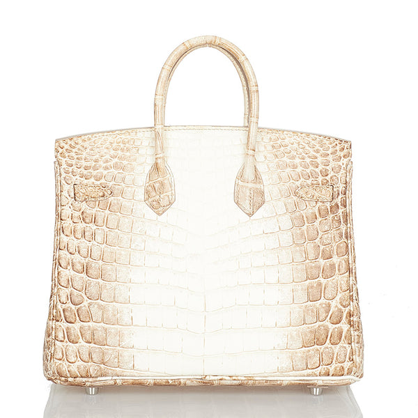 エルメス バーキン25 ヒマラヤ ホワイト クロコダイル ニロティカスマット ハンドバッグ レディース HERMES 【中古】