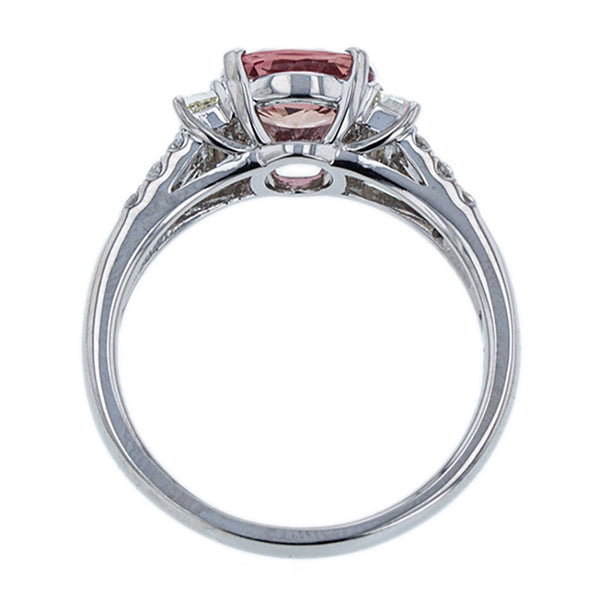 Pt900 プラチナ パパラチァサファイア1.596ct ダイヤ0.39ct リング 指輪 レディース 11.5号 【中古】