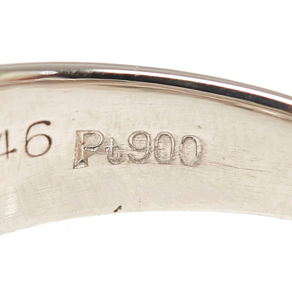 Pt900 プラチナ ダイヤ0.346ct ダイヤ0.48ct リング 指輪 レディース 11号 【中古】