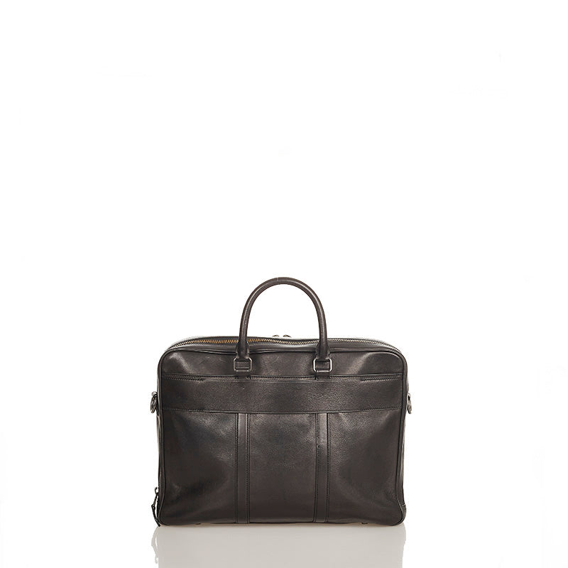 コーチ メトロポリタン 23791 ブラック レザー ビジネスバッグ メンズ COACH 【中古】