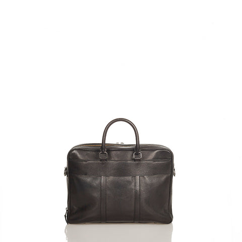 コーチ メトロポリタン 23791 ブラック レザー ビジネスバッグ メンズ COACH 【中古】