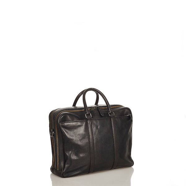 コーチ メトロポリタン 23791 ブラック レザー ビジネスバッグ メンズ COACH 【中古】