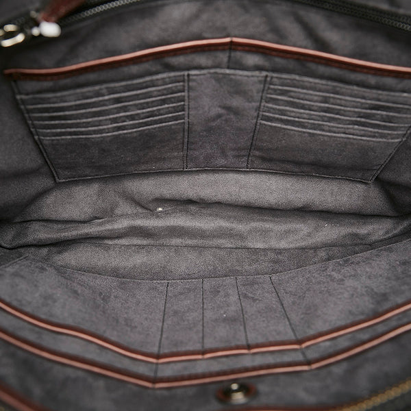 コーチ メトロポリタン 23791 ブラック レザー ビジネスバッグ メンズ COACH 【中古】