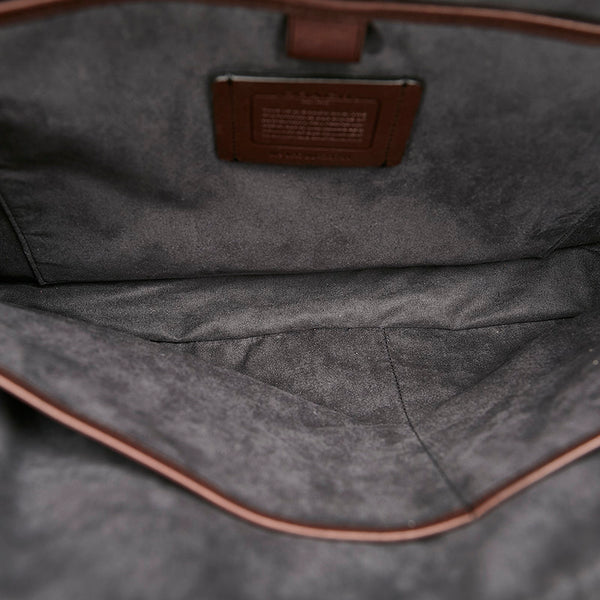 コーチ メトロポリタン 23791 ブラック レザー ビジネスバッグ メンズ COACH 【中古】