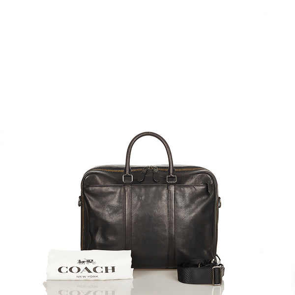 コーチ メトロポリタン 23791 ブラック レザー ビジネスバッグ メンズ COACH 【中古】