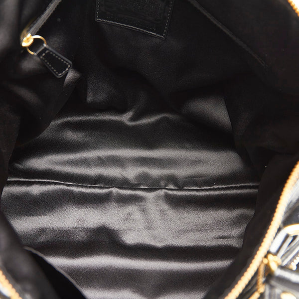 コーチ デイジーポピー トートバッグ F20004 ブラック パテントレザー レディース COACH 【中古】