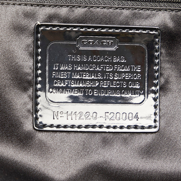 コーチ デイジーポピー トートバッグ F20004 ブラック パテントレザー レディース COACH 【中古】