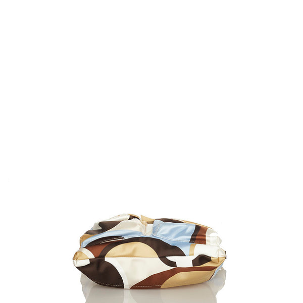 コーチ シグネチャー ハンプトンズ ウィークエンド 斜め掛け ショルダーバッグ 10111 ベージュ　ブラウン サテン スウェード レディース COACH 【中古】