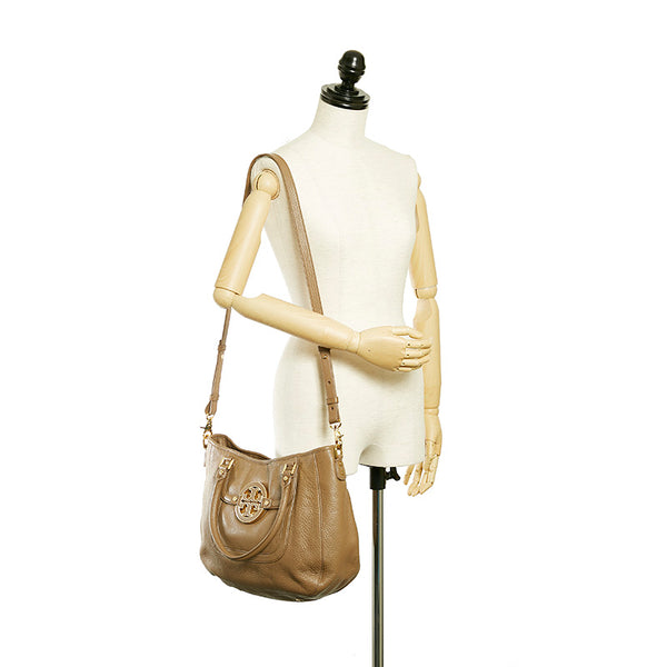 トリーバーチ ハンドバッグ ショルダーバッグ 2WAY ベージュ レザー レディース Tory Burch 【中古】
