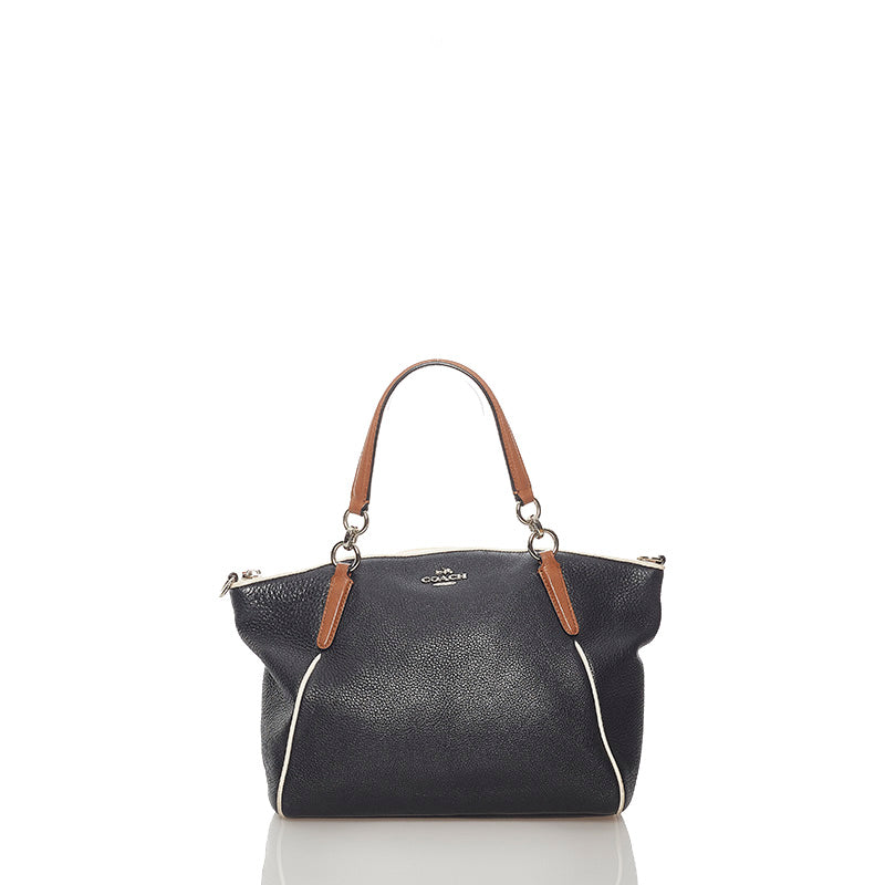 コーチ ハンドバッグ ショルダーバッグ 2way F57486 ネイビー レザー レディース COACH 【中古】