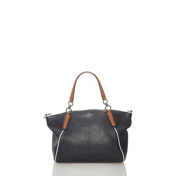 コーチ ハンドバッグ ショルダーバッグ 2way F57486 ネイビー レザー レディース COACH 【中古】